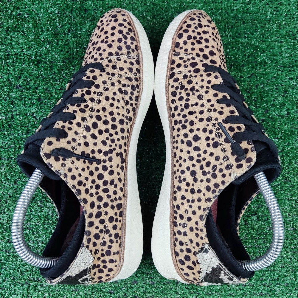 Dr Scholls Sneakers Women 8 Brown Sweet Kicks Leopard Print Animal Low Top Shoes - Picture 6 of 9